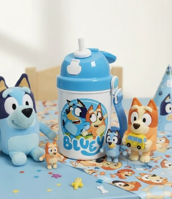 Botella Plástica con Pajilla, Bluey 03 Botella Plástica con Pajilla, Bluey