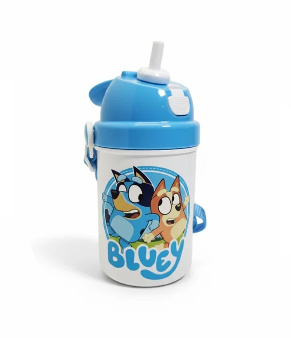 Botella Plástica con Pajilla, Bluey Botella Plástica con Pajilla, Bluey