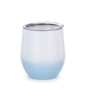 Coctelera Térmica Blanco/Celeste, 12oz