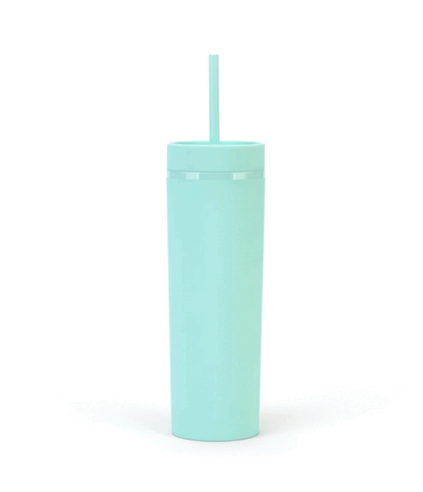 Skinny Tumbler, Aqua, 16oz