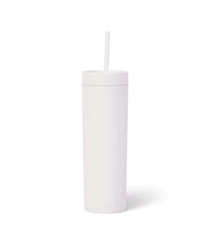 Skinny Tumbler, Blanco, 16oz