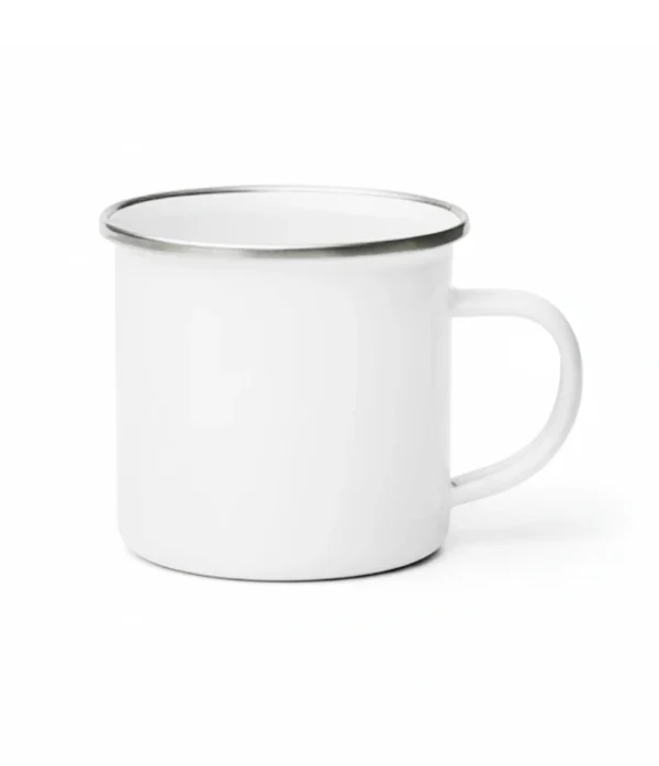 Taza Esmaltada, Blanca, 11oz