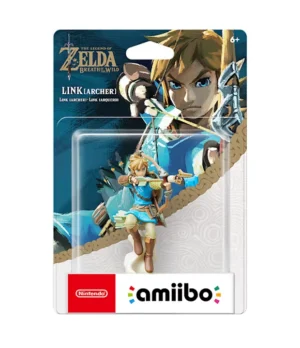 Figuras Amiibo de The Legend of Zelda Breath of the Wild sobre una base de exhibición