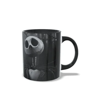 Taza de cerámica con diseño de Jack Skellington de The Nightmare Before Christmas para Halloween.