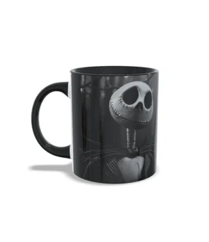 Taza de cerámica con diseño de Jack Skellington de The Nightmare Before Christmas para Halloween.