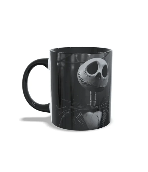 Taza de cerámica con diseño de Jack Skellington de The Nightmare Before Christmas para Halloween.