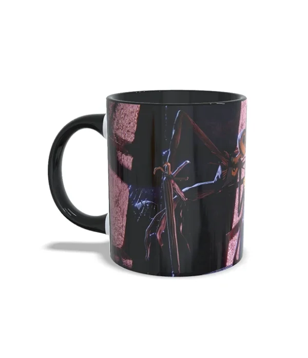Taza de cerámica con diseño de Jack Skellington de The Nightmare Before Christmas para Halloween.