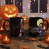 Taza de cerámica con diseño de Jack Skellington de The Nightmare Before Christmas para Halloween.