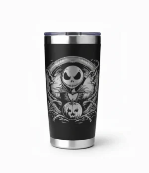 Vaso Térmico de acero inoxidable con diseño de Jack Skellington de The Nightmare Before Christmas, 20 oz